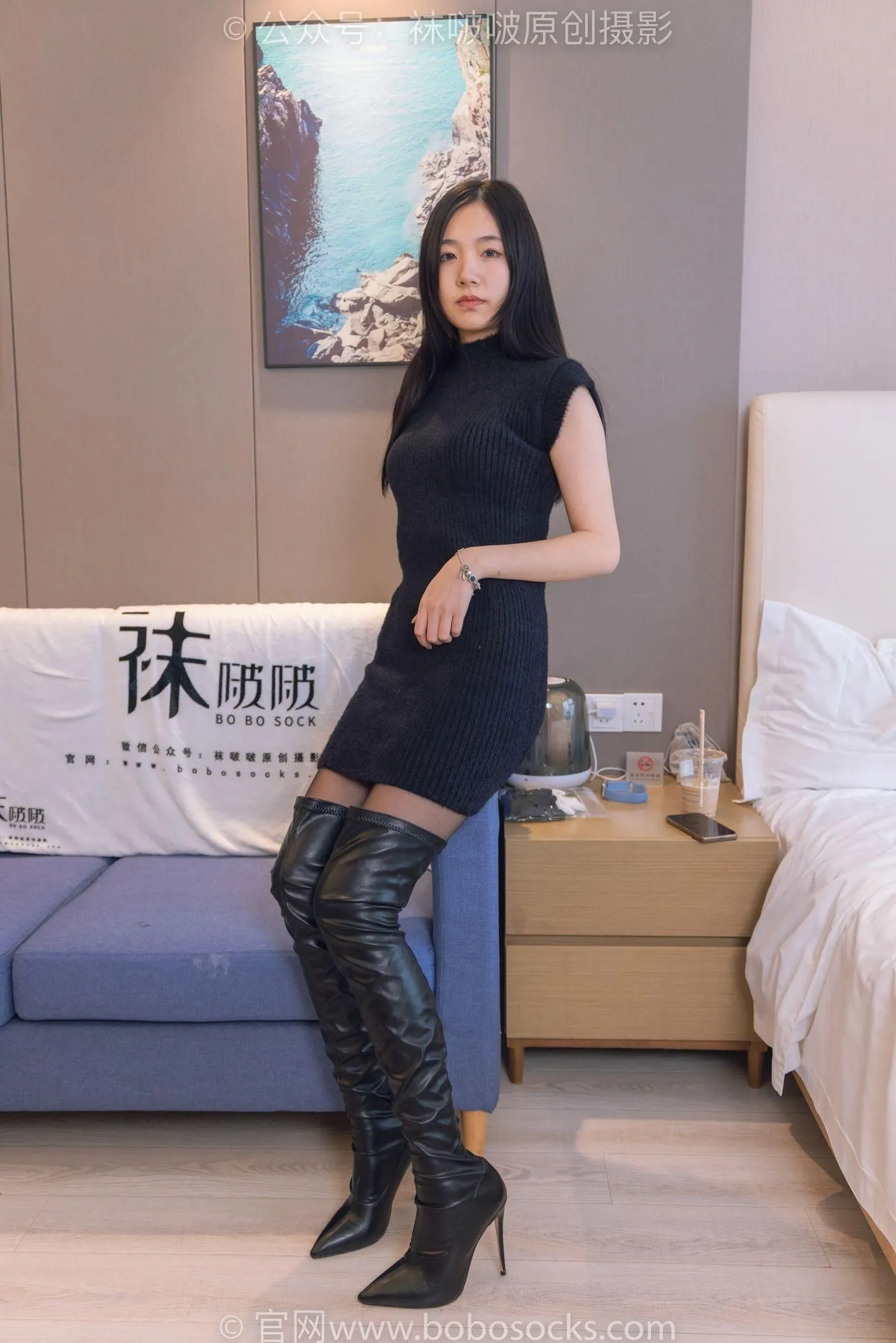 [BoBoSocks袜啵啵]NO.194 小甜豆-高跟长靴、凉鞋、黑丝、裸足 [140P]插图5